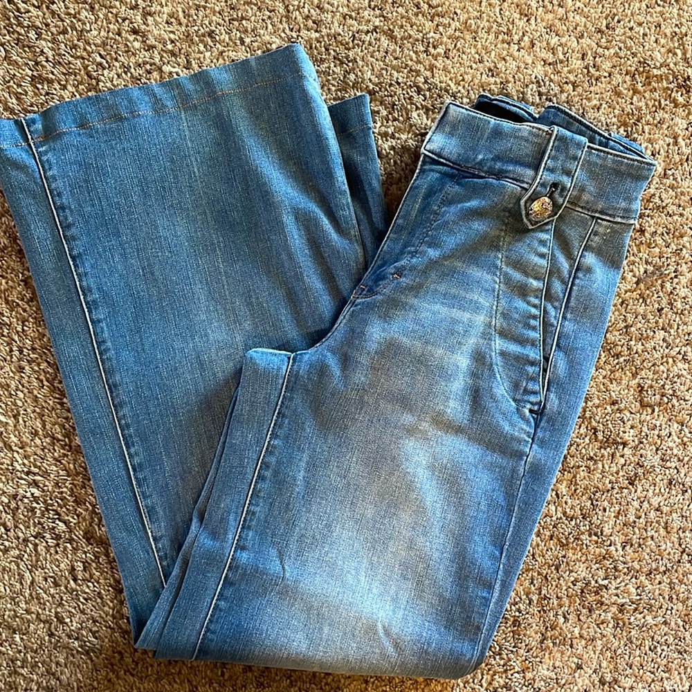 White House black market wide leg jeans